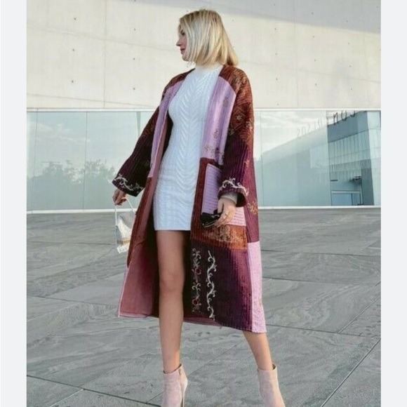 NWT Zara Embroidered Patchwork Kimono Limited Edition - Picture 4 of 11
